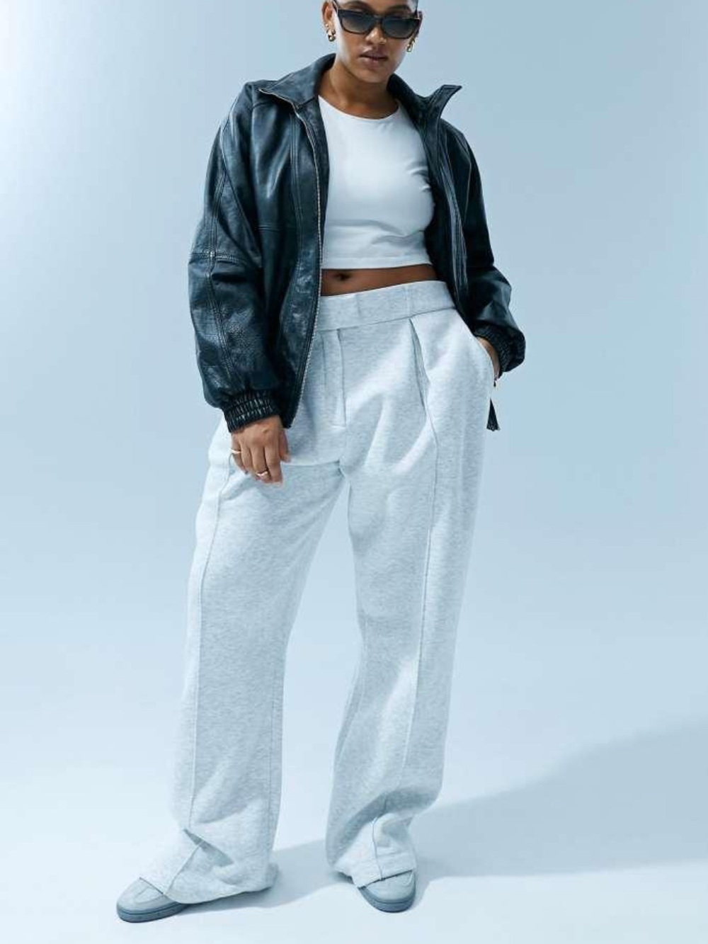Women’s ASOS DESIGN Curve tailored joggers in grey marl Plus size 3XL